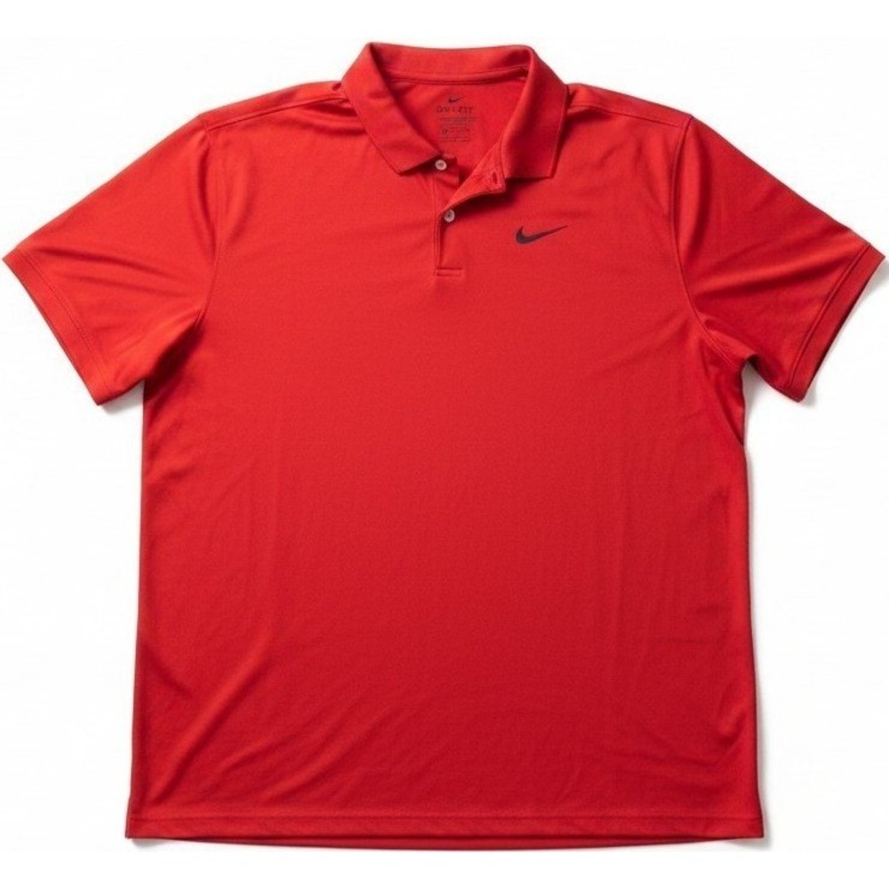 Nike Dri-FIT Mens XXL Red Standard Fit Short Sleeve Polo‎ Shirt Golf Athletic